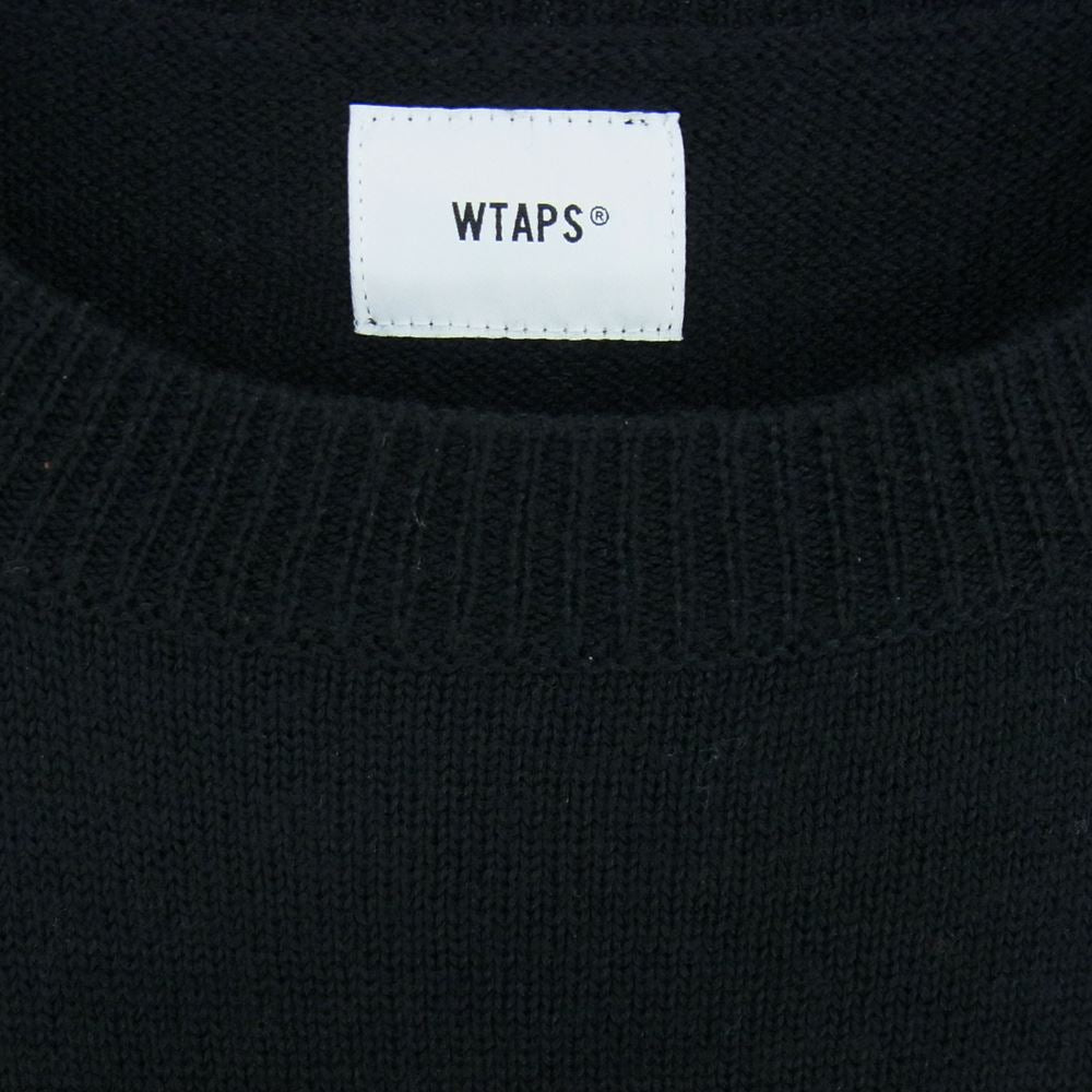 WTAPS ダブルタップス 18AW 182MADT-KNM01 CREW SWEATER WOAC クルー セーター ニット ブラック ブラック系 03【中古】