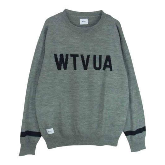 WTAPS ダブルタップス 18AW 182MADT-KNM01 CREW SWEATER WOAC クルー セーター ニット グレー系 03【美品】【中古】