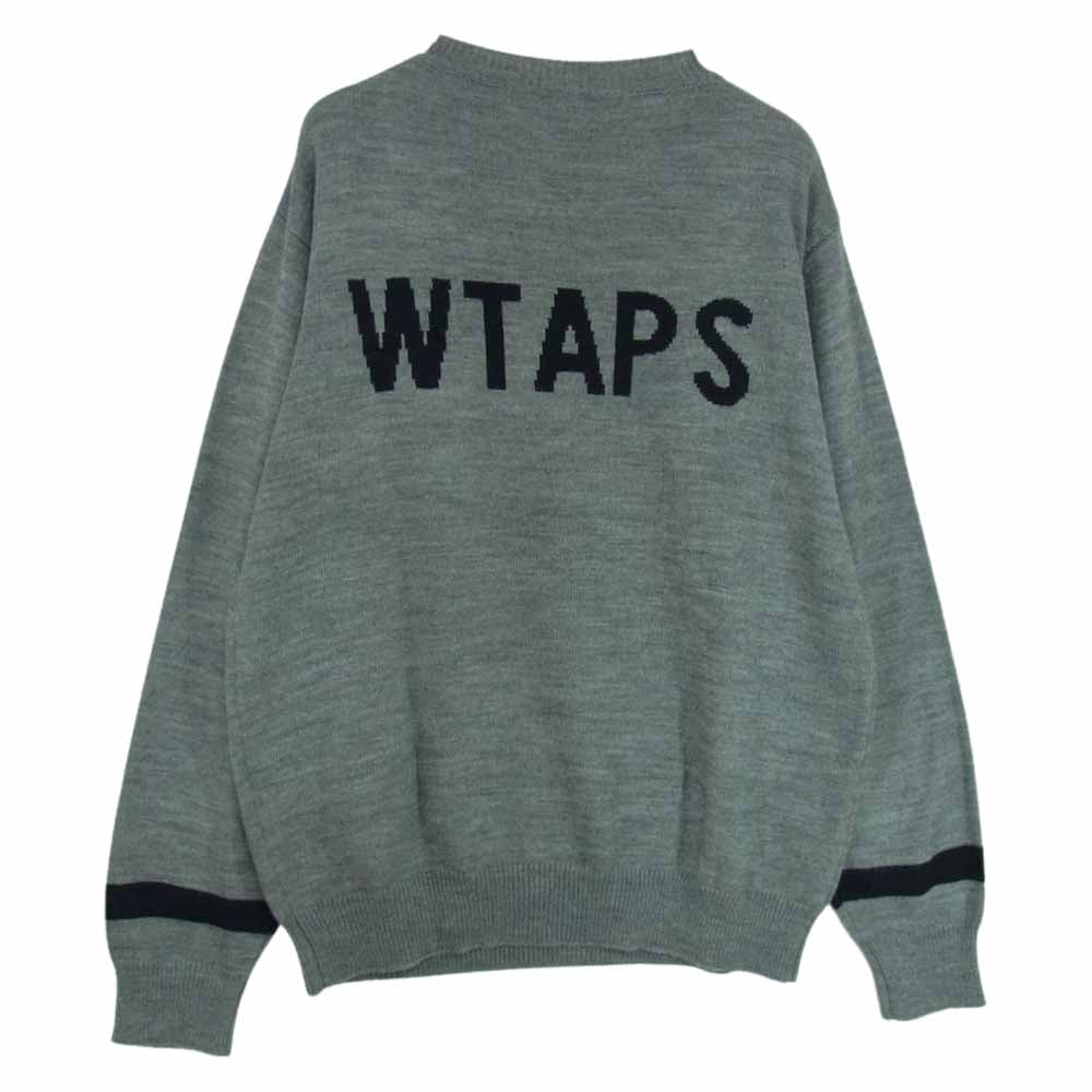 WTAPS ダブルタップス 18AW 182MADT-KNM01 CREW SWEATER WOAC クルー セーター ニット グレー系 03【美品】【中古】