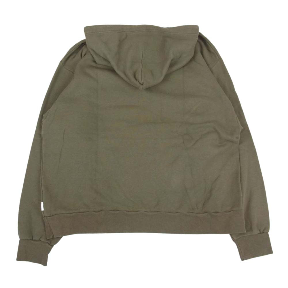 WTAPS ダブルタップス 21AW 211ATDT-CSM38 ACADEMY HOODED COTTON OLIVE DRAB LIMA プリント スウェット パーカー  オリーブ系 03【中古】
