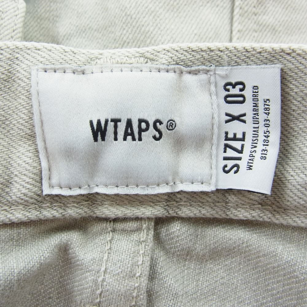 WTAPS ダブルタップス 21AW 212WVDT-PTM05 BLUES BAGGY TROUSERS ブルース バギー トラウザーズ デニム パンツ ベージュ系 03【美品】【中古】