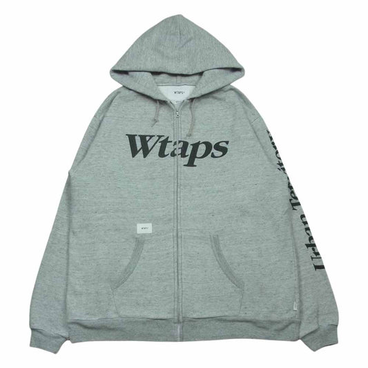 WTAPS ダブルタップス 18AW 182ATDT-CSM23 Academy Zip Up アカデミー ジップ アップ フーディー パーカー グレー系 03【中古】