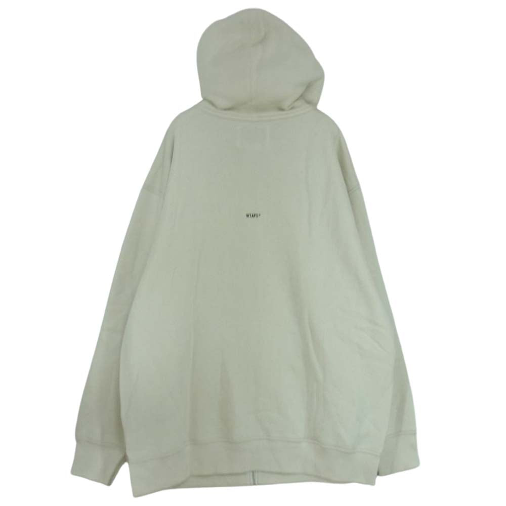 WTAPS ダブルタップス 21AW 212ATDT-CSM06 ZIP HOODED COTTON OFF WHITE ジップフーディ スウェット パーカー オフホワイト系 03【美品】【中古】