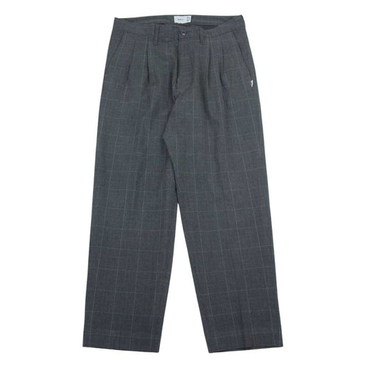 WTAPS ダブルタップス 20SS 201BRDT-PTM07 TUCK TROUSERS TEXTILE タック トラウザーズ テキスタイル パンツ グレー グレー系 2【美品】【中古】