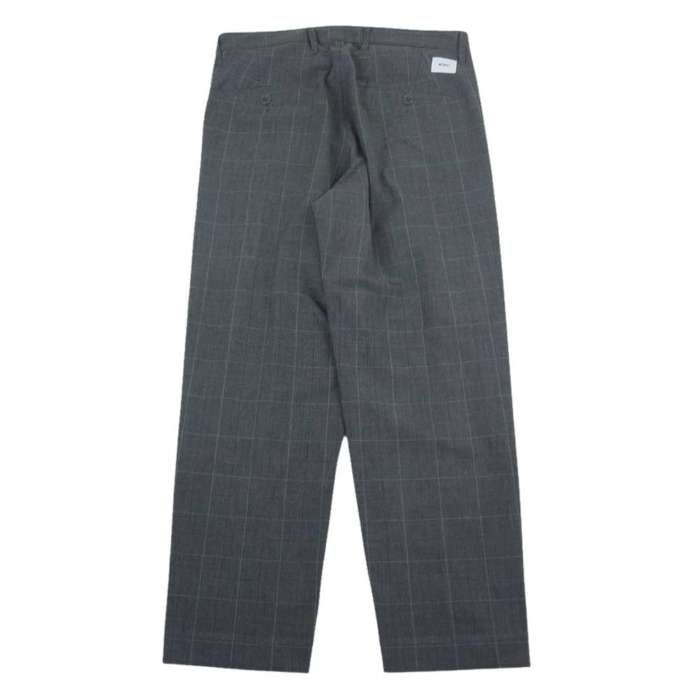 WTAPS ダブルタップス 20SS 201BRDT-PTM07 TUCK TROUSERS TEXTILE タック トラウザーズ テキスタイル パンツ グレー グレー系 2【美品】【中古】