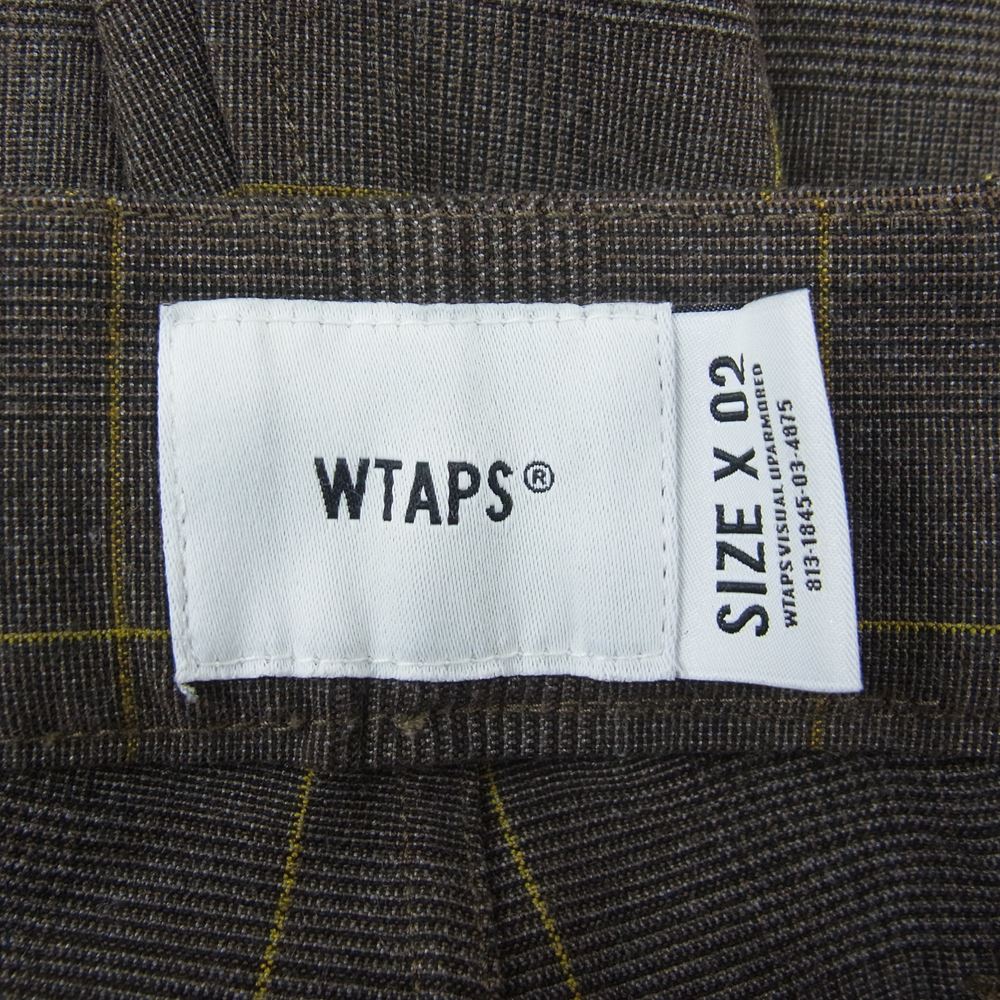 WTAPS ダブルタップス 20SS 201BRDT-PTM07 TUCK TROUSERS TEXTILE タック トラウザーズ テキスタイル パンツ ブラウン ブラウン系 02【美品】【中古】