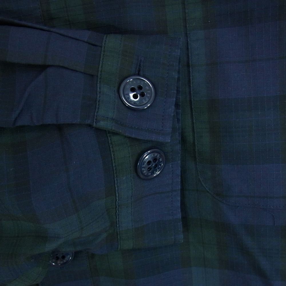 WTAPS ダブルタップス 211GWDT-SHM01 WCPO LS COOLMAX チェック シャツ ネイビー系 03【美品】【中古】