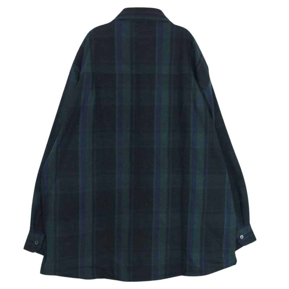 WTAPS ダブルタップス 21AW  212TQDT-SHM05 DECK LS COTTON FLANNEL TEXTILE デッキ フランネル シャツ ネイビー系 L【極上美品】【中古】