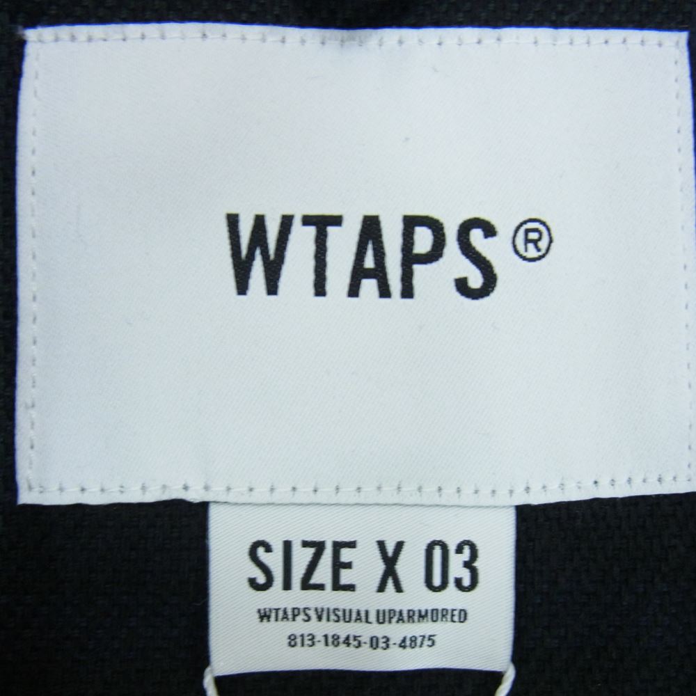 WTAPS ダブルタップス 21AW  212TQDT-SHM05 DECK LS COTTON FLANNEL TEXTILE デッキ フランネル シャツ ネイビー系 L【極上美品】【中古】