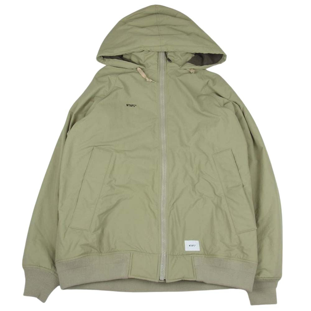 WTAPS ダブルタップス 19AW 192BRDT-JKM02 INCOM JACKE バックロゴ フーデット アイコン ロゴ ジャケット カーキ系 03【中古】