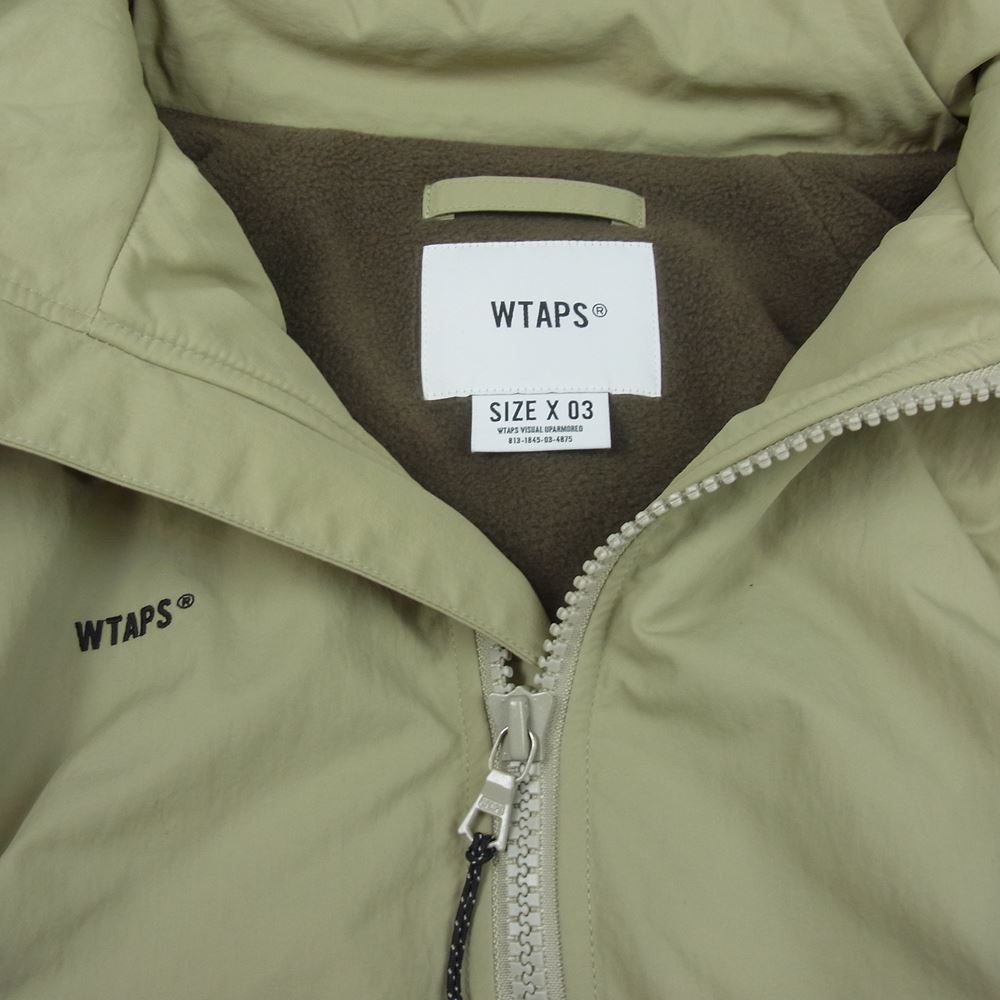 WTAPS ダブルタップス 19AW 192BRDT-JKM02 INCOM JACKE バックロゴ フーデット アイコン ロゴ ジャケット カーキ系 03【中古】