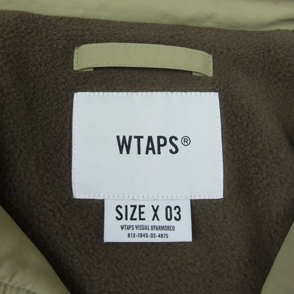WTAPS ダブルタップス 19AW 192BRDT-JKM02 INCOM JACKE バックロゴ フーデット アイコン ロゴ ジャケット カーキ系 03【中古】
