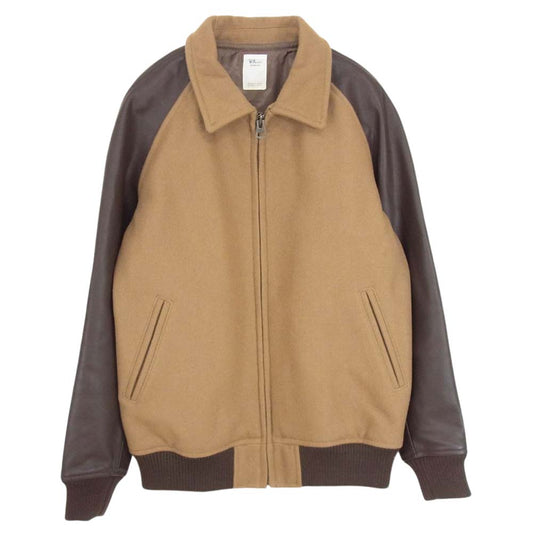 Ron Herman ロンハーマン 28204000475 1071 袖レザー メルトン ウール スタジャン ジャケット ブラウン系 M【中古】