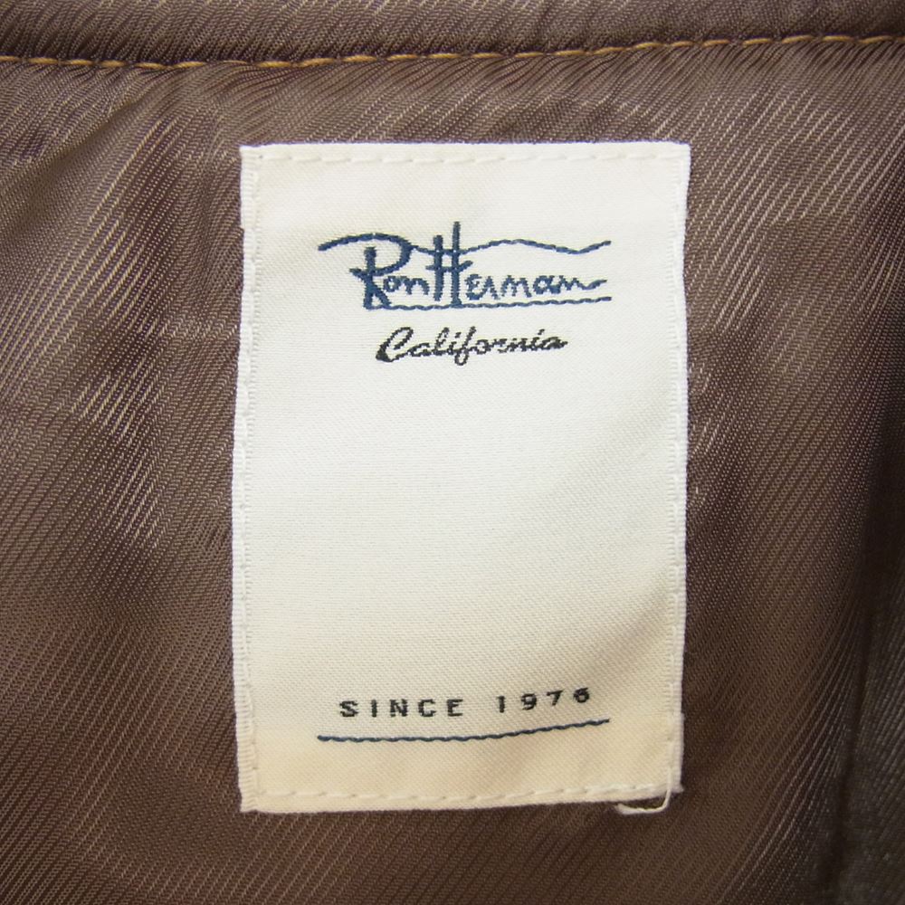 Ron Herman ロンハーマン 28204000475 1071 袖レザー メルトン ウール スタジャン ジャケット ブラウン系 M【中古】