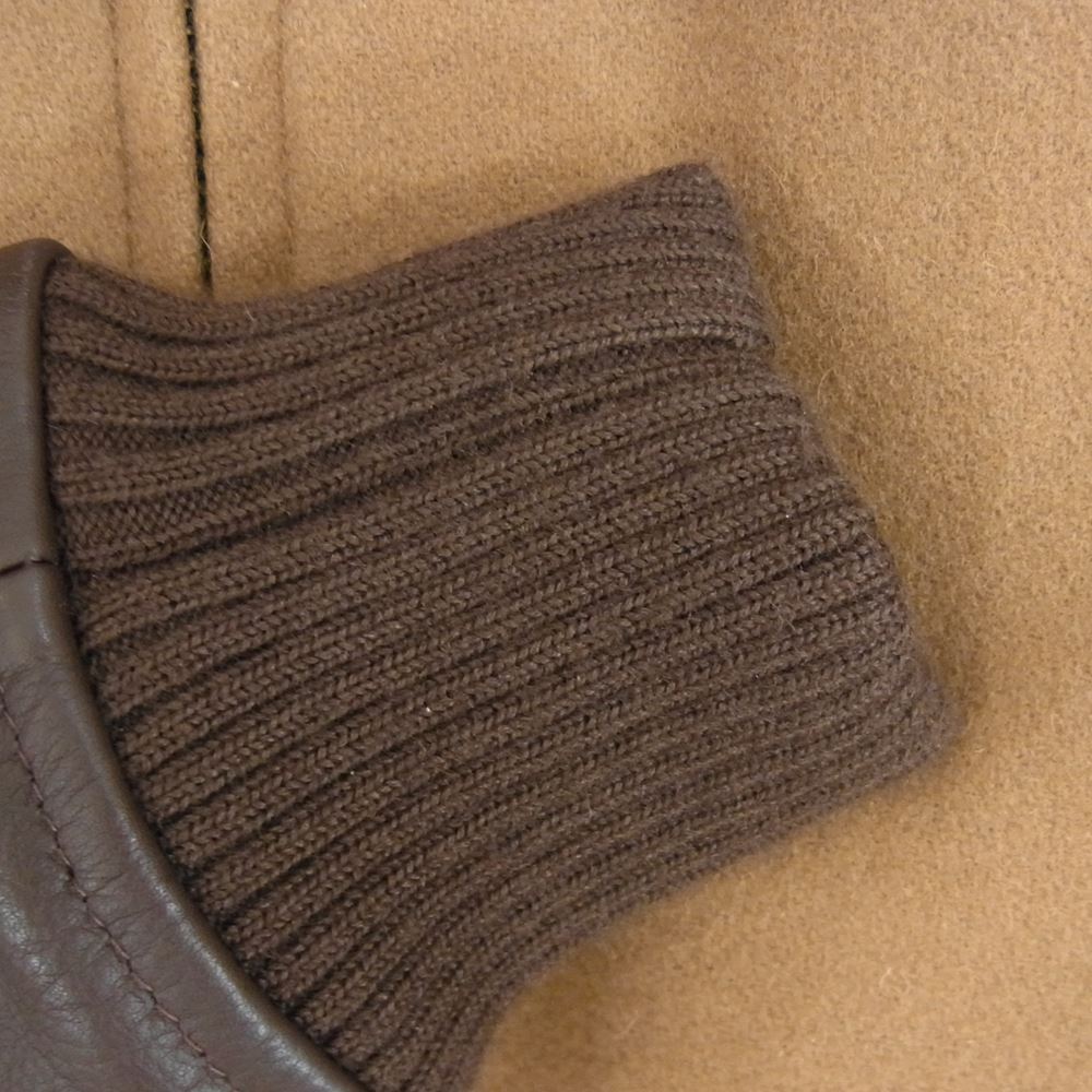 Ron Herman ロンハーマン 28204000475 1071 袖レザー メルトン ウール スタジャン ジャケット ブラウン系 M【中古】