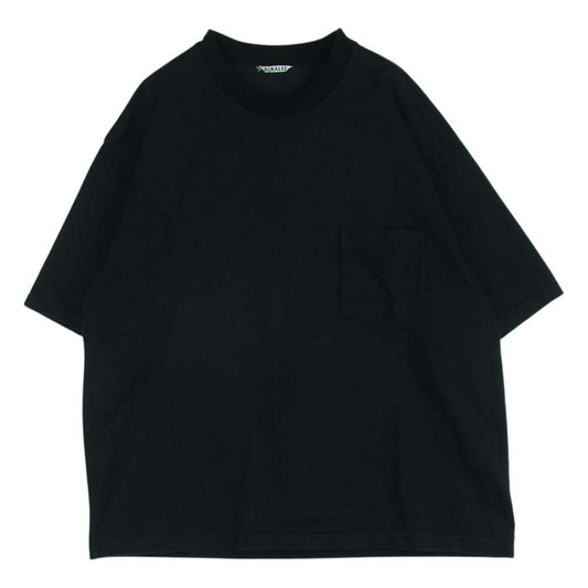 AURALEE オーラリー 21SS A21ST01SU STAND UP TEE スタンドアップ 半袖 Tシャツ コットン 日本製 ブラック系 4【中古】