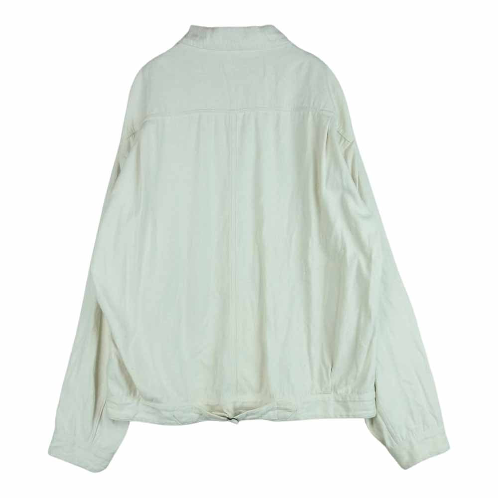 COMOLI コモリ 22SS V01-01007 TYPE-1ST シルクネップ 長袖 シャツ ジャケット コットン 日本製 オフホワイト系 3【中古】
