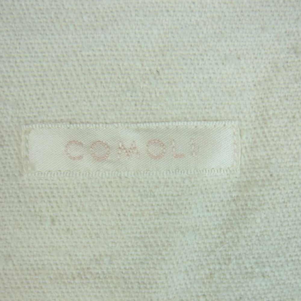 COMOLI コモリ 22SS V01-01007 TYPE-1ST シルクネップ 長袖 シャツ ジャケット コットン 日本製 オフホワイト系 3【中古】