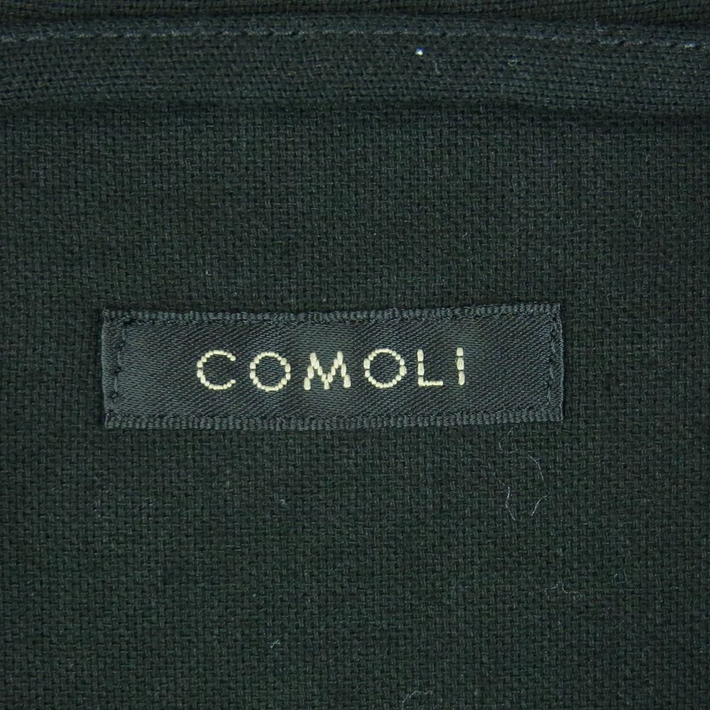 COMOLI コモリ 23SS X01-01025 空紡 オックス シャツ ジャケット ブラック系 2【新古品】【未使用】【中古】