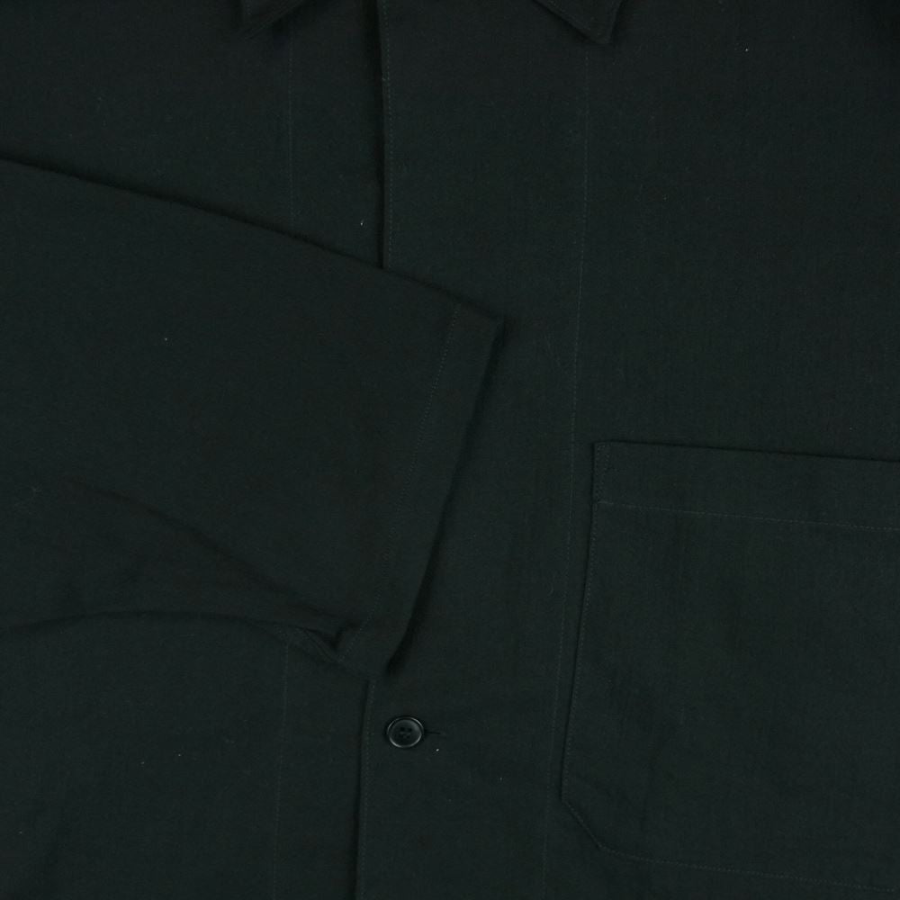 COMOLI コモリ 23SS X01-01025 空紡 オックス シャツ ジャケット ブラック系 2【新古品】【未使用】【中古】