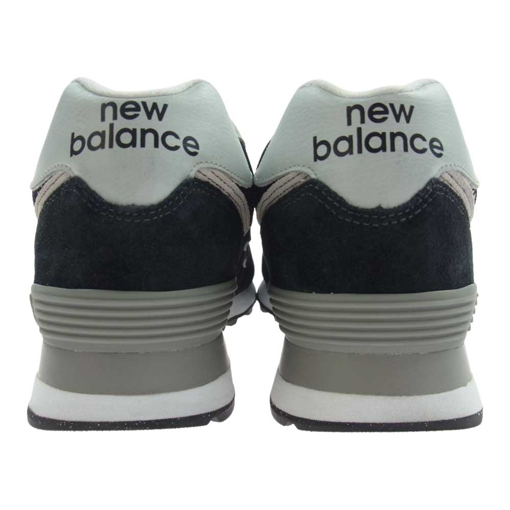 NEW BALANCE ニューバランス ML574EVB スエード ローカット スニーカー ブラック ブラック系 26.5cm【中古】