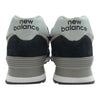 NEW BALANCE ニューバランス ML574EVB スエード ローカット スニーカー ブラック ブラック系 26.5cm【中古】