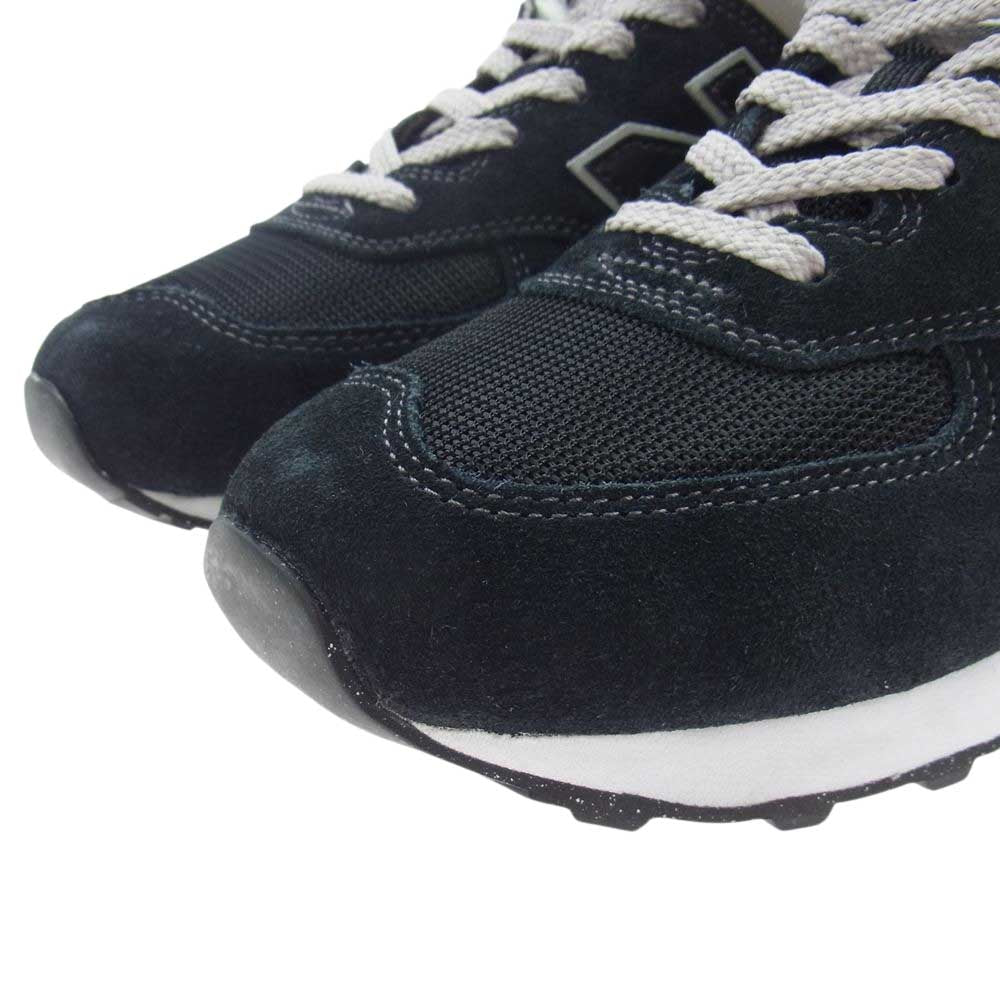 NEW BALANCE ニューバランス ML574EVB スエード ローカット スニーカー ブラック ブラック系 26.5cm【中古】