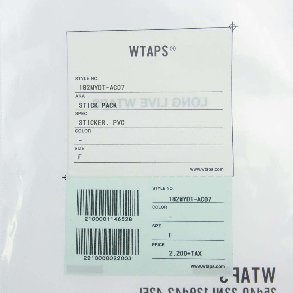 WTAPS ダブルタップス 182MYDT-AC07 202MYDT-AC04 172MYDT-AC05 STICK PACK STICKER. PVC TTICKER. ACETATE STICKT 02 STICKER / PVC セット マルチカラー系【新古品】【未使用】【中古】