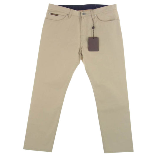 LOUIS VUITTON ルイ・ヴィトン RM141Q H5ID08BWK V刺繍 レザータグ チノ パンツ ベージュ系 USA 34【新古品】【未使用】【中古】