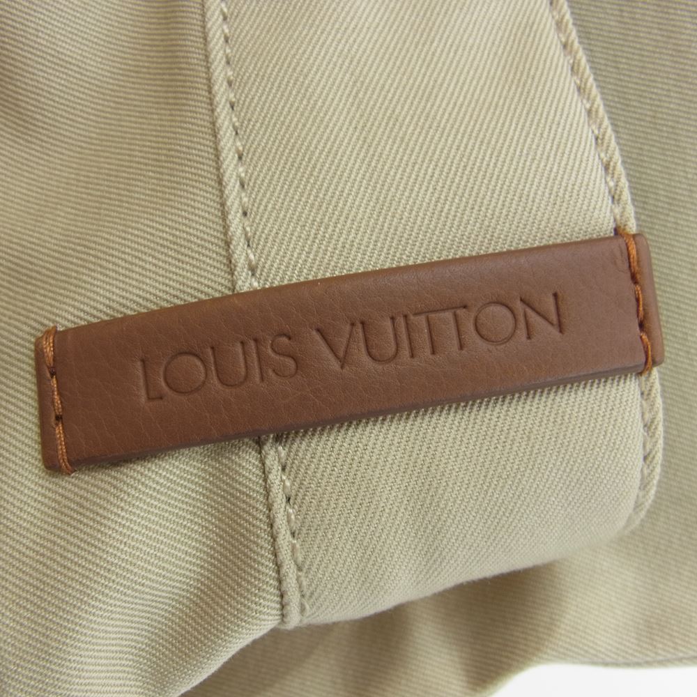 LOUIS VUITTON ルイ・ヴィトン RM141Q H5ID08BWK V刺繍 レザータグ チノ パンツ ベージュ系 USA 34【新古品】【未使用】【中古】