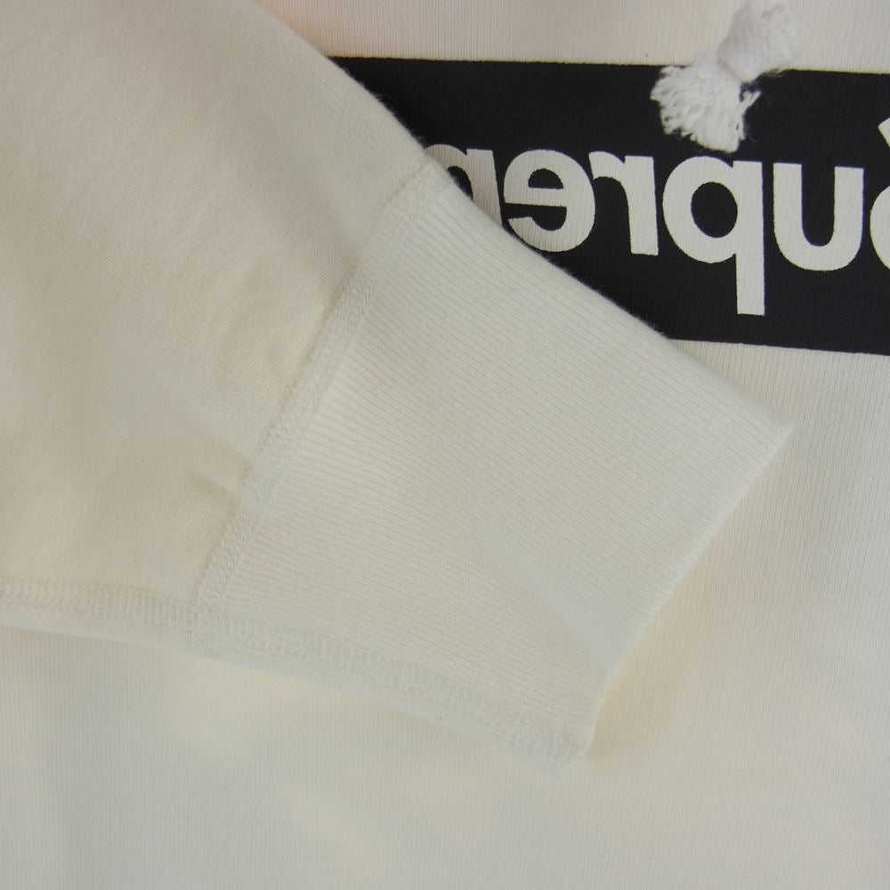 Supreme シュプリーム 14SS COMME des GARCONS SHIRTS Box Logo Pullover ギャルソンシャツ ボックスロゴ プルオーバー パーカー ホワイト系 マルチカラー系 M【中古】