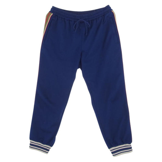 GUCCI グッチ 650041 XJC5O GG サイドライン ジャージ トラック ジョガー パンツ  ブルー系 マルチカラー系 M【中古】