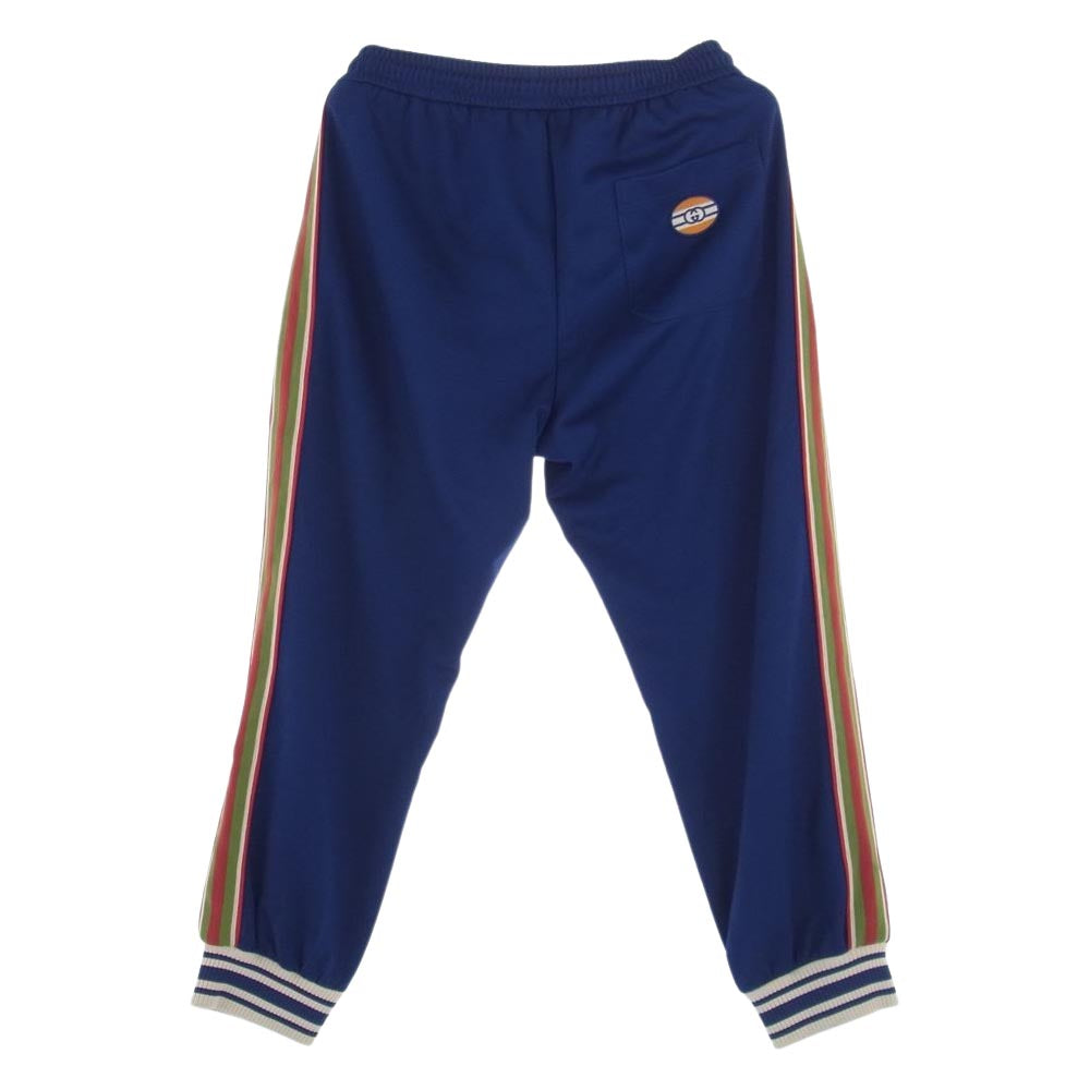 GUCCI グッチ 650041 XJC5O GG サイドライン ジャージ トラック ジョガー パンツ  ブルー系 マルチカラー系 M【中古】
