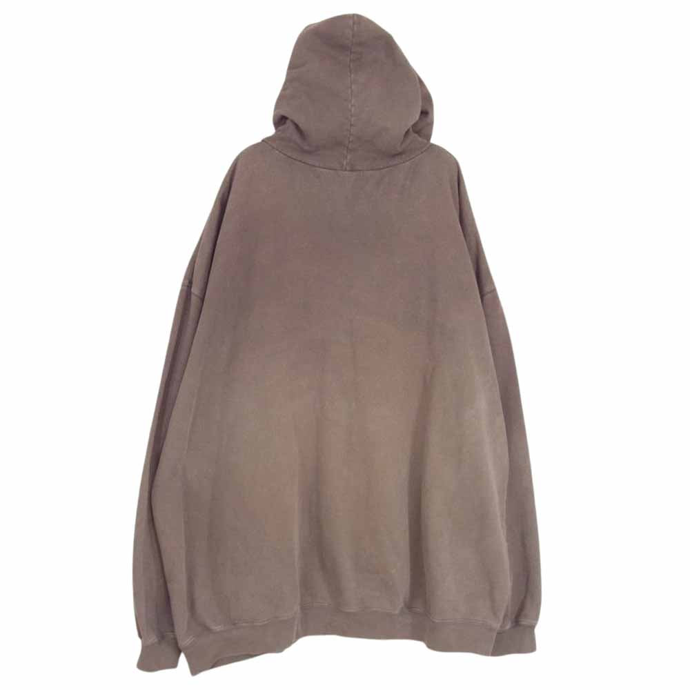 BALENCIAGA バレンシアガ 620973 TMVB1 Logo Embroidery Hoodie ロゴ エンブロイダリー フーディ プルオーバー パーカー ブラウン系 XS【中古】