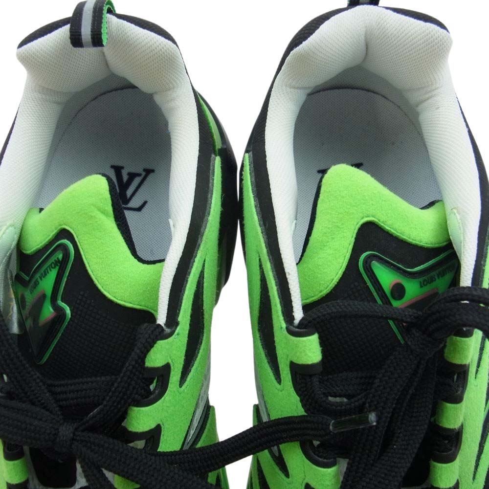 LOUIS VUITTON ルイ・ヴィトン 22SS 1A9JER タティックライン スニーカー グリーンホワイト系 ライトグリーン系 8【中古】
