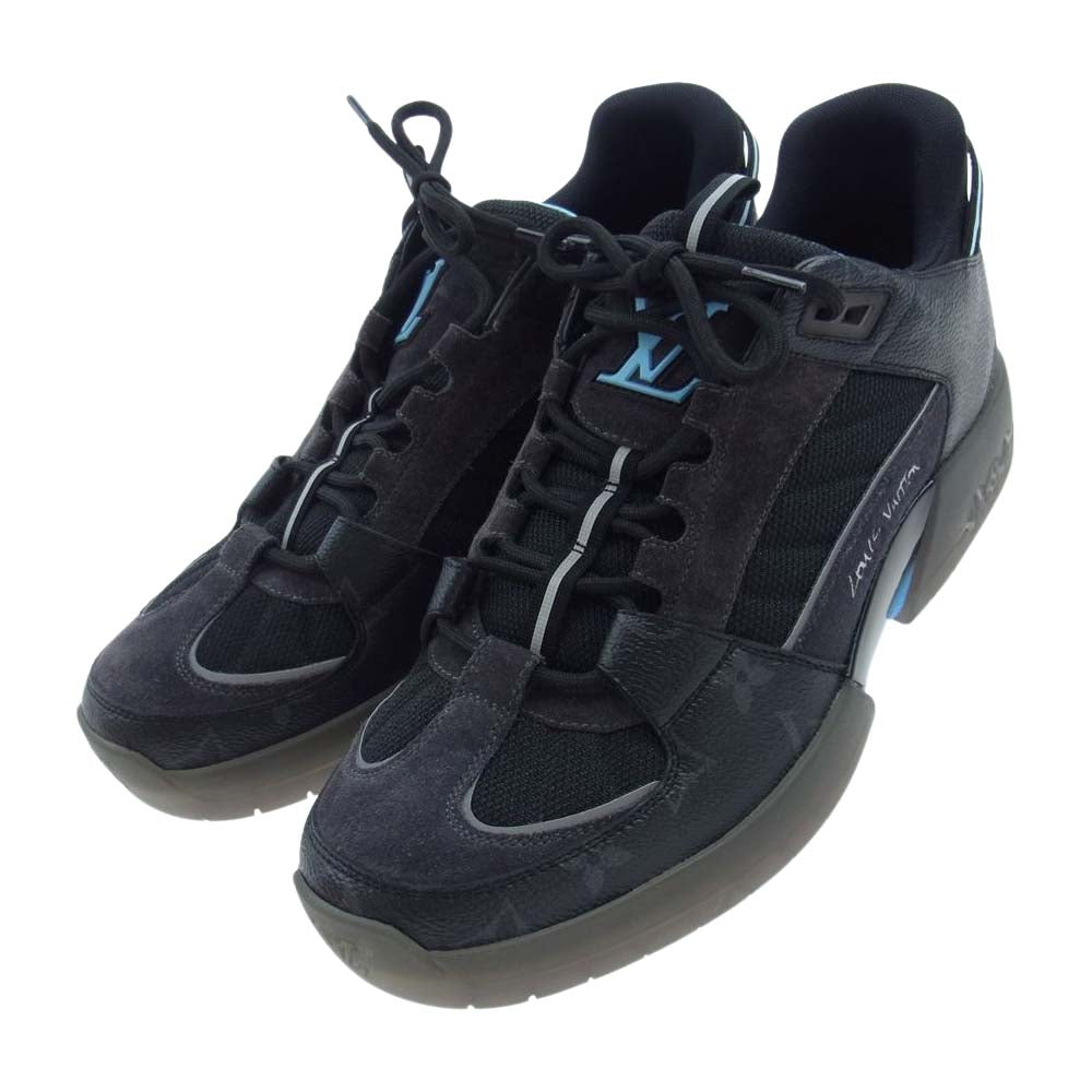 LOUIS VUITTON ルイ・ヴィトン 22SS 1A9J6R Lucien Clarke ルシアン クラーク ア ビュー ライン ローカット スニーカー 黒系 ブラック系 8【中古】