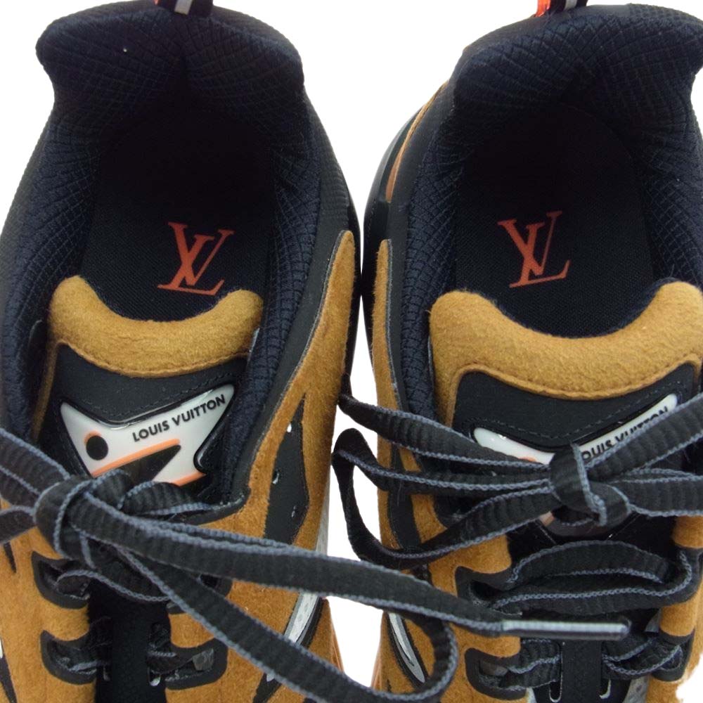 LOUIS VUITTON ルイ・ヴィトン 22SS 1A9UOA  タティック ライン スニーカー ブラウン ブラウン系 イエロー系 マルチカラー 8【極上美品】【中古】
