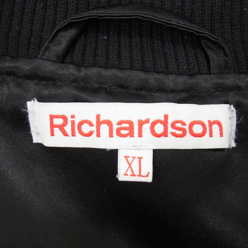 リチャードソン RICHARDSON スタジャン ジャケット 刺繍 ブラック系 XL