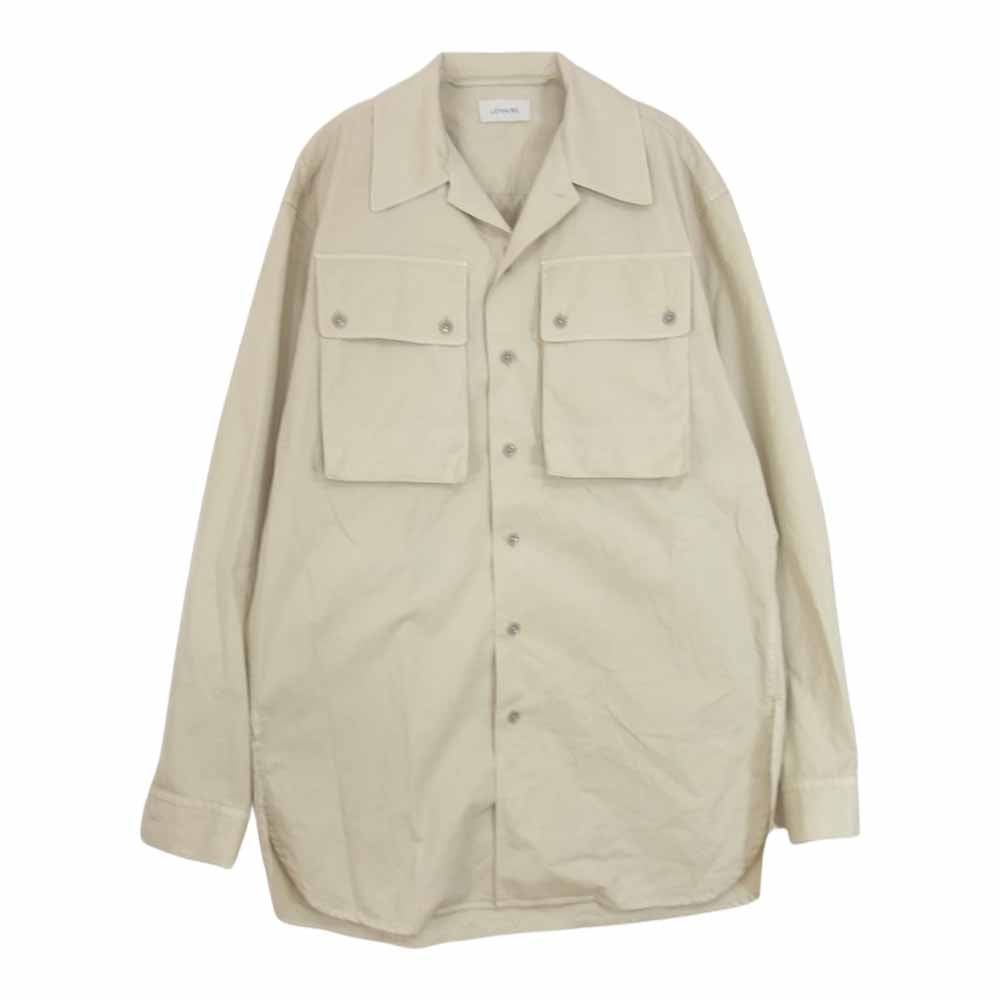 ルメール 22SS M221 SH190 国内正規品 MILITARY SHIRT ミリタリー シャツ オープンカラー ベージュ系 46【中古】