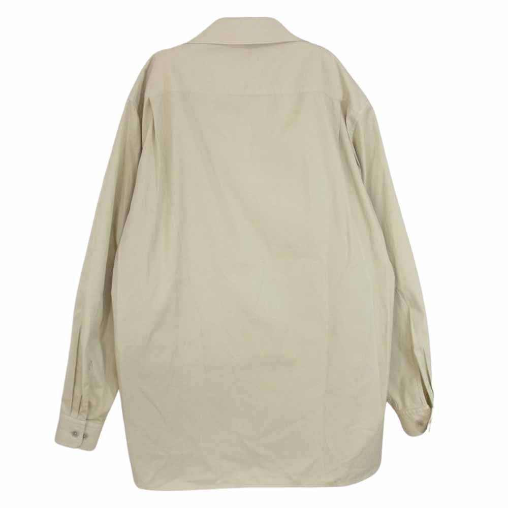 ルメール 22SS M221 SH190 国内正規品 MILITARY SHIRT ミリタリー シャツ オープンカラー ベージュ系 46【中古】