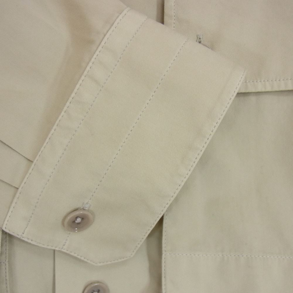 ルメール 22SS M221 SH190 国内正規品 MILITARY SHIRT ミリタリー シャツ オープンカラー ベージュ系 46【中古】