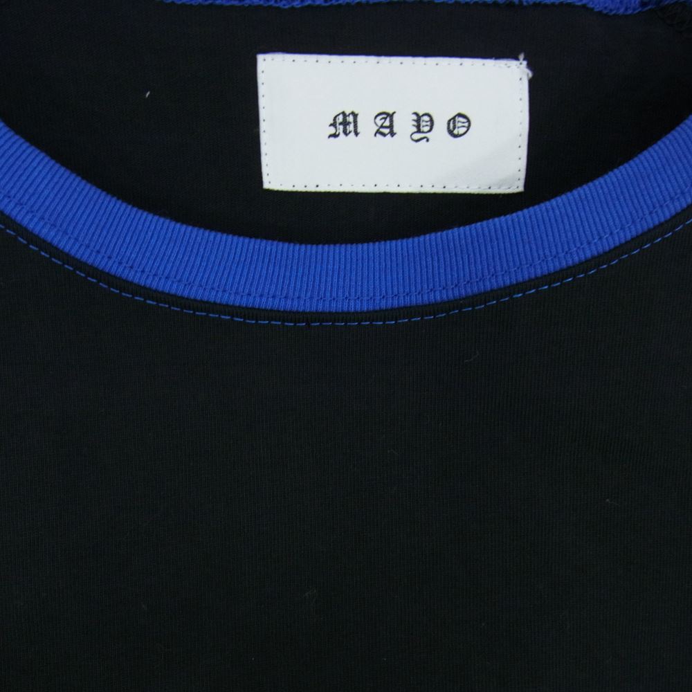 MAYO 23MY-LT12 FORGET ME NOT SKULL EMBROIDERY RAGLAN LONG SLEEVE TE スカル エンブロイダリ― ラグラン ロングスリーブ 長袖 Tシャツ ブラック系 L【中古】