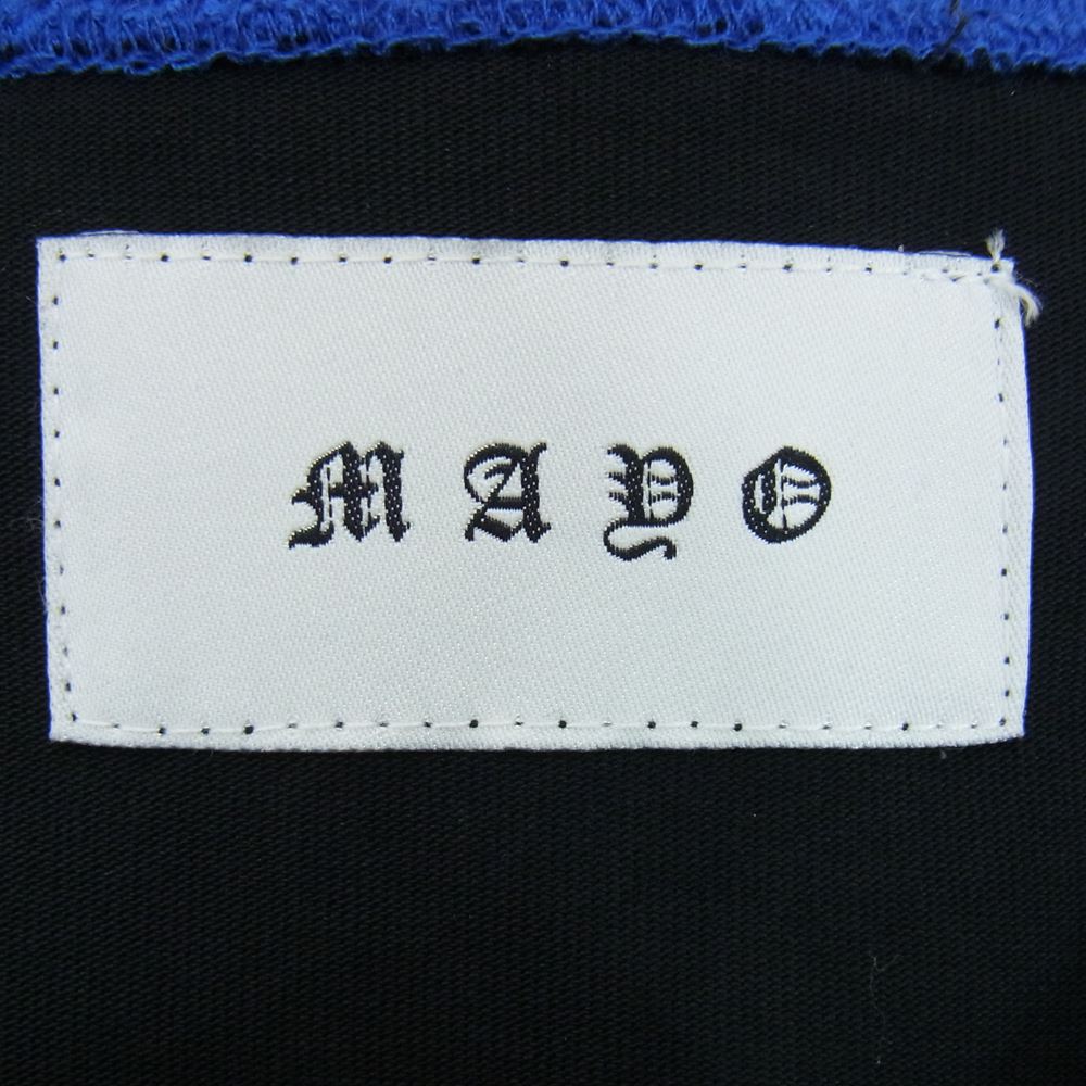 MAYO 23MY-LT12 FORGET ME NOT SKULL EMBROIDERY RAGLAN LONG SLEEVE TE スカル エンブロイダリ― ラグラン ロングスリーブ 長袖 Tシャツ ブラック系 L【中古】
