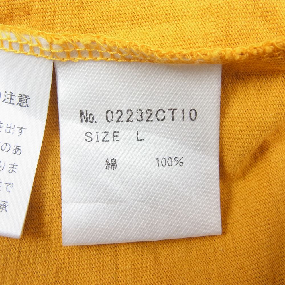 HYSTERIC GLAMOUR ヒステリックグラマー 23SS 02232CT10 GLAMOUR ROCKS グラマー ロック プリント 半袖 Tシャツ イエロー系 L【新古品】【未使用】【中古】