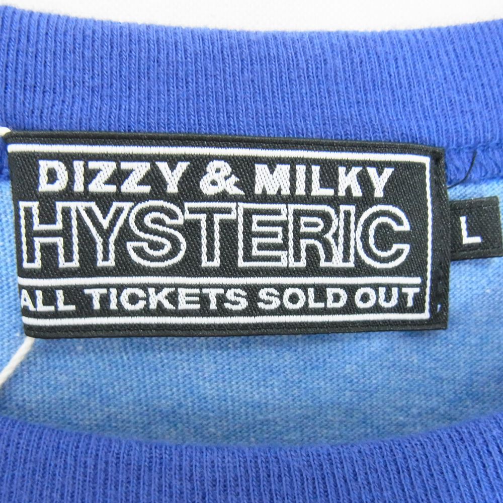 HYSTERIC GLAMOUR ヒステリックグラマー 23SS 02232CT12470 HYS GIRL ヒスガール プリント 半袖 Tシャツ ブルー系 L【新古品】【未使用】【中古】