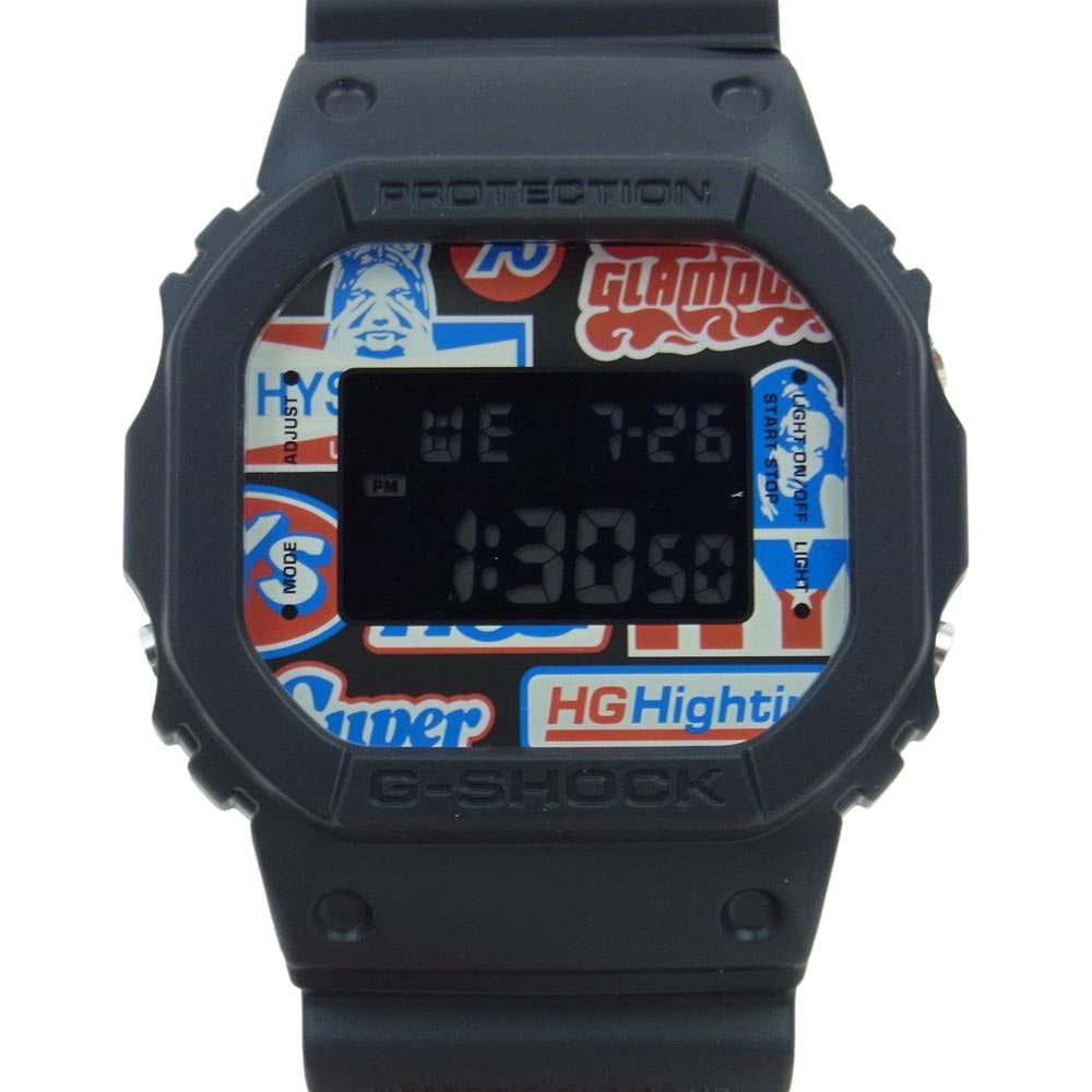 HYSTERIC GLAMOUR ヒステリックグラマー 23SS DW-5600 × CASIO G-SHOCK Gショック スピードモデル 腕時計  ウオッチ ブラック系【新古品】【未使用】【中古】