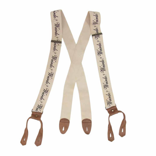 WEIRDO ウィアード ロゴ サスペンダー ベージュ系【中古】