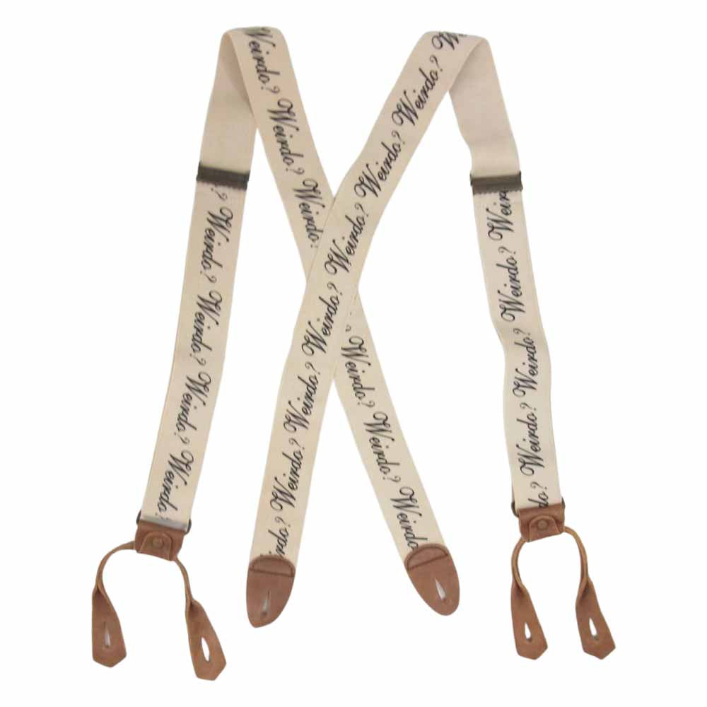 WEIRDO ウィアード ロゴ サスペンダー ベージュ系【中古】