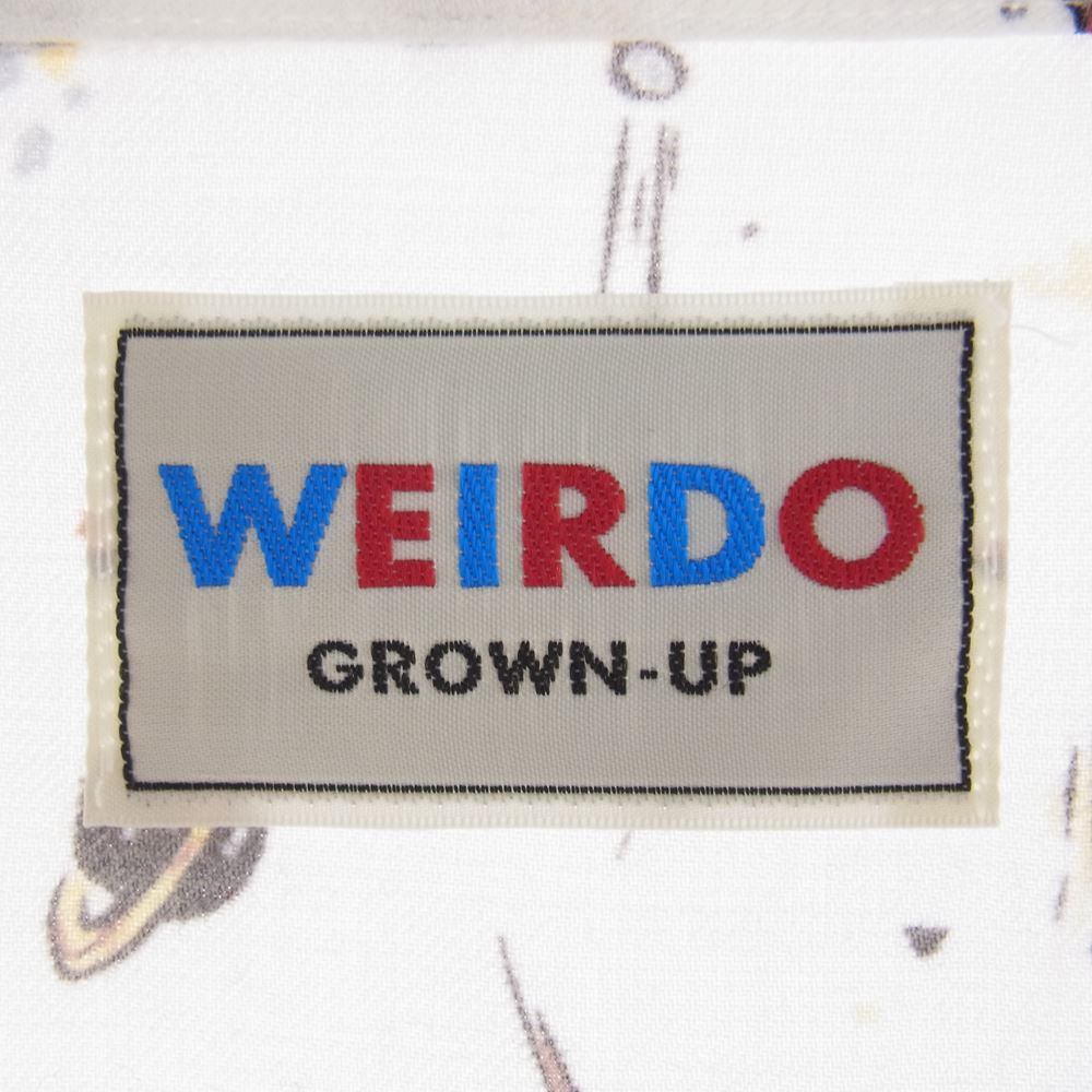 WEIRDO ウィアード 19AW WRD-19-AWB-01 ロケット 総柄 オープンカラー 長袖 シャツ ホワイト系 マルチカラー系 M【中古】
