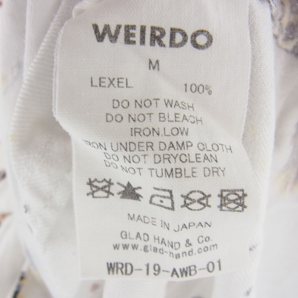 WEIRDO ウィアード 19AW WRD-19-AWB-01 ロケット 総柄 オープンカラー 長袖 シャツ ホワイト系 マルチカラー系 M【中古】